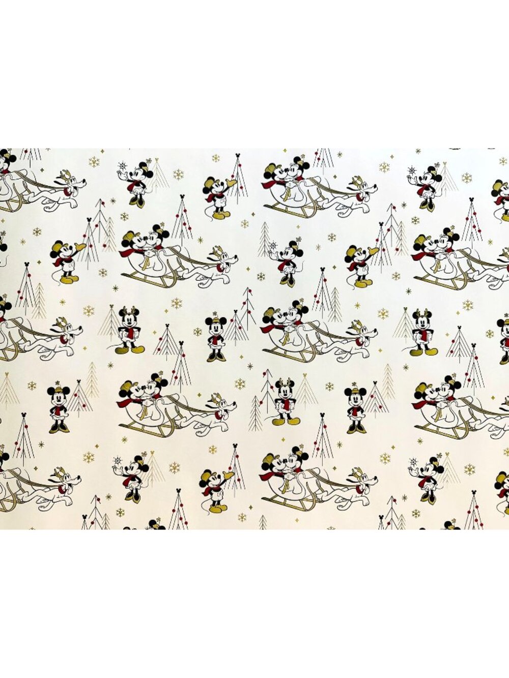 Hallmark Christmas Wrapping Paper Mickey Minnie Mouse White 70 sq ft Jumbo Roll